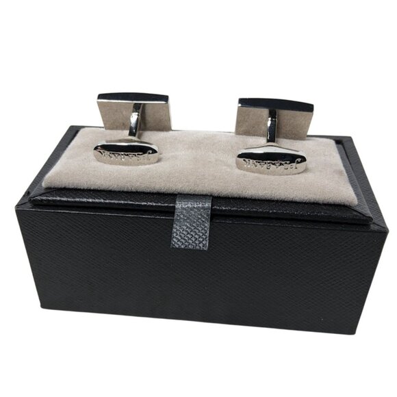 mens new vintage 1990s jos.a.banks #jo1488807 stainless steel stripe pattern cu - Picture 9 of 10